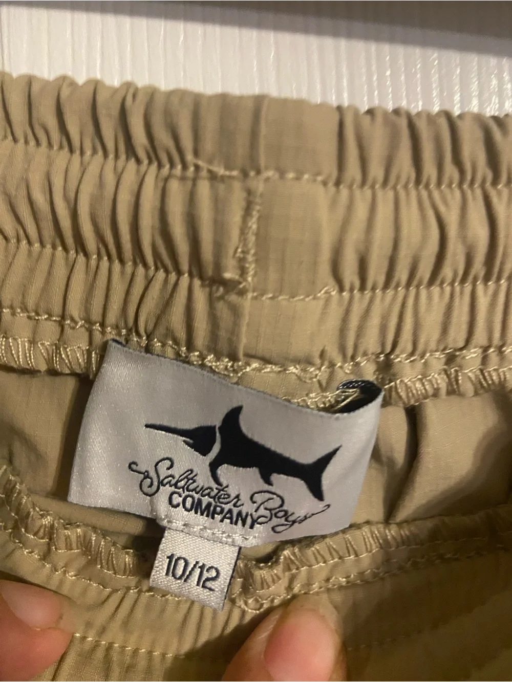 EUC Saltwater Boys Co Topsail Performance Khaki Shorts Sz Boys 10/12 Perfect BTS